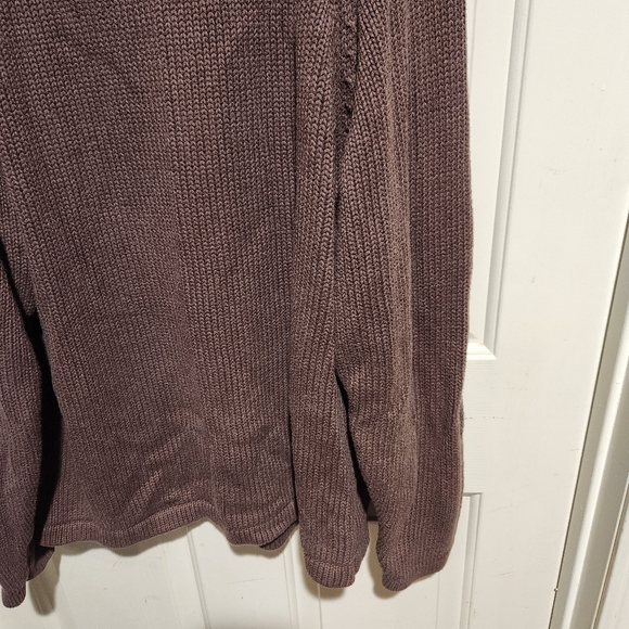 Vintage J.Crew brown chunky rollneck pullover sweater preppy casual 90s Large - Picture 5 of 5